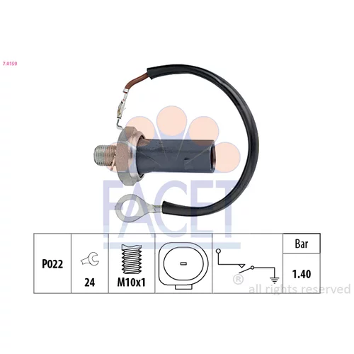 Olejový tlakový spínač FACET 7.0159