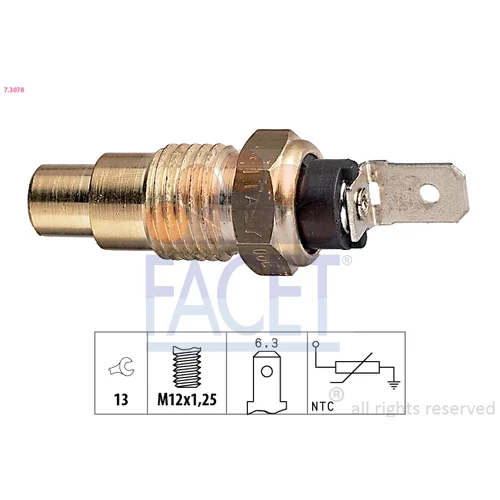 Snímač teploty chladiacej kvapaliny FACET 7.3078