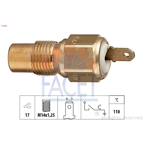 Teplotný spínač kontrolky teploty chladenia FACET 7.4030