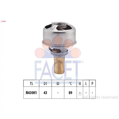 Termostat chladenia FACET 7.8246