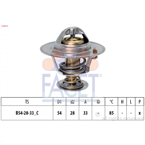 Termostat chladenia FACET 7.8837S