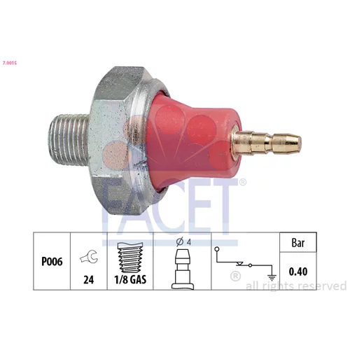 Olejový tlakový spínač FACET 7.0015