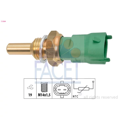 Snímač teploty chladiacej kvapaliny FACET 7.3394