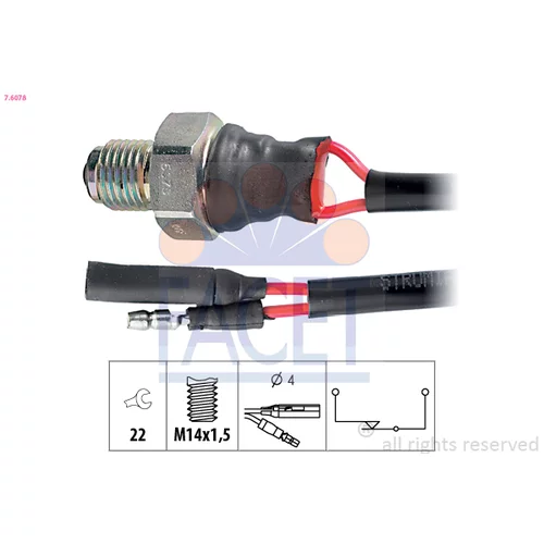 Spínač cúvacích svetiel FACET 7.6078