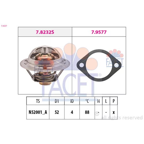 Termostat chladenia FACET 7.8237