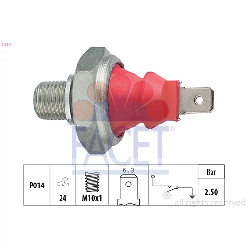 Olejový tlakový spínač FACET 7.0111