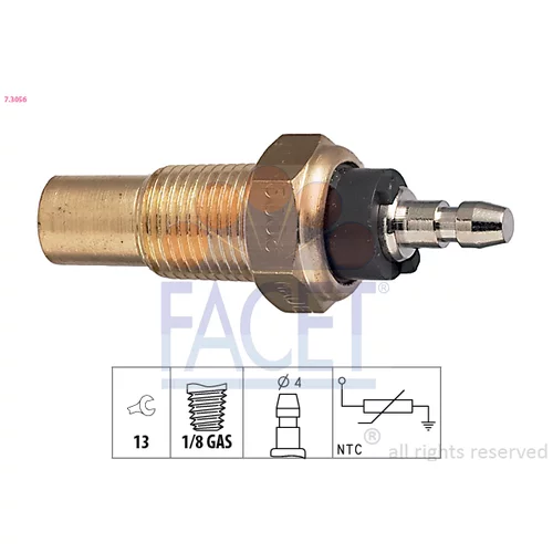 Snímač teploty chladiacej kvapaliny FACET 7.3056