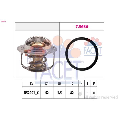 Termostat chladenia 7.8679 /FACET/