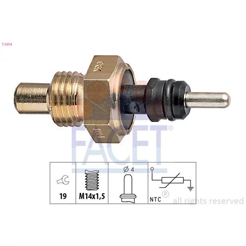 Snímač teploty chladiacej kvapaliny FACET 7.3214