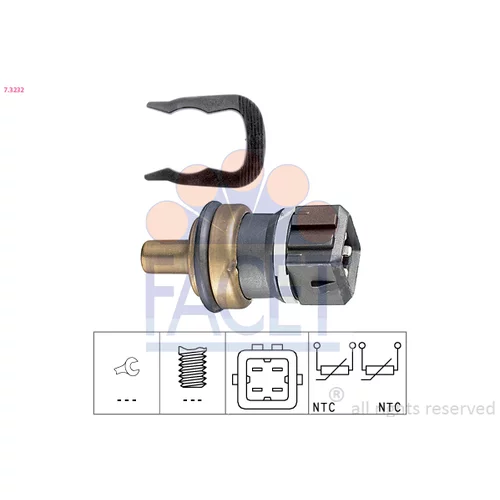 Snímač teploty chladiacej kvapaliny FACET 7.3232