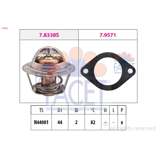 Termostat chladenia FACET 7.8338