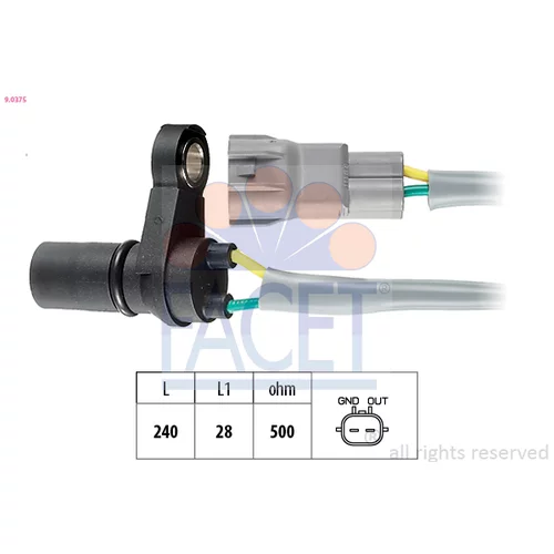 Snímač otáčok, automatická prevodovka FACET 9.0375