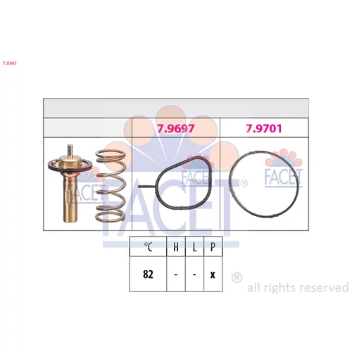 Termostat chladenia FACET 7.8961