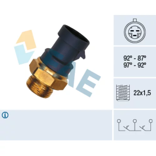 Teplotný spínač ventilátora chladenia FAE 37910