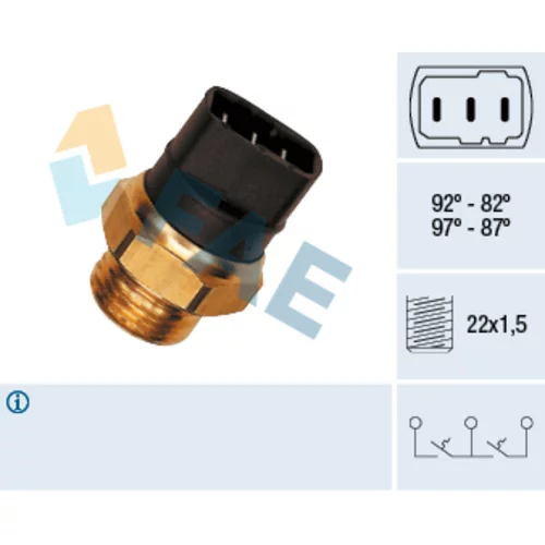 Teplotný spínač ventilátora chladenia FAE 38150