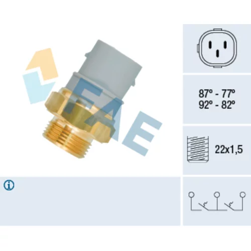 Teplotný spínač ventilátora chladenia FAE 38160