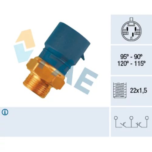 Teplotný spínač ventilátora chladenia FAE 38235