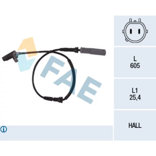 Snímač počtu otáčok kolesa FAE 78042