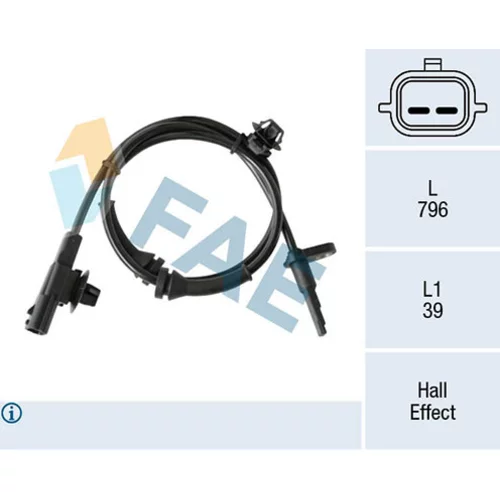 Snímač počtu otáčok kolesa 78312 /FAE/