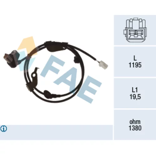 Snímač počtu otáčok kolesa 78474 /FAE/