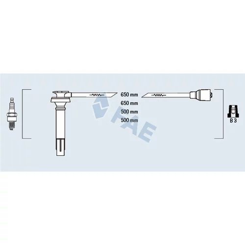Sada zapaľovacích káblov FAE 83235
