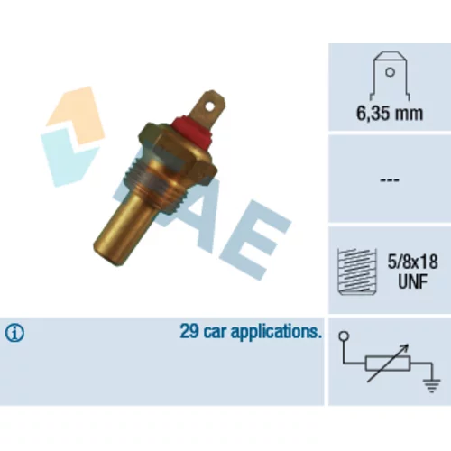 Snímač teploty chladiacej kvapaliny FAE 31200