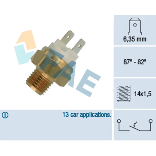 Teplotný spínač ventilátora chladenia FAE 36050