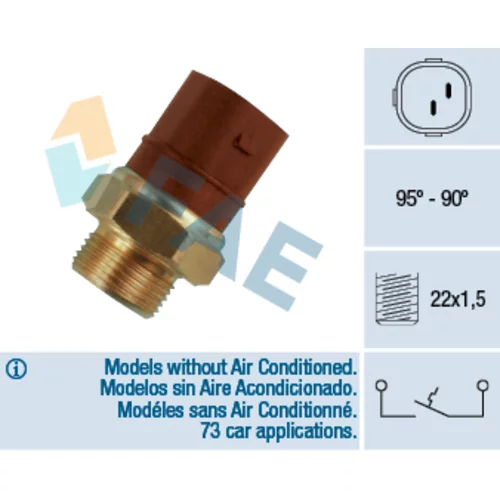 Teplotný spínač ventilátora chladenia FAE 36270