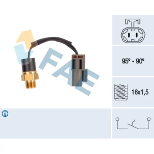 Teplotný spínač ventilátora chladenia FAE 37530