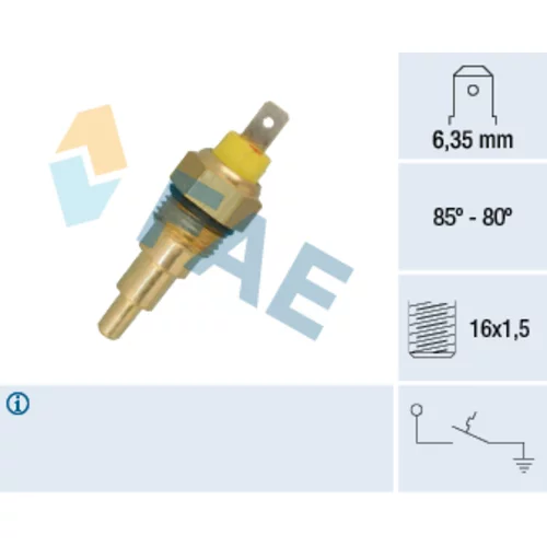 Teplotný spínač ventilátora chladenia FAE 37630