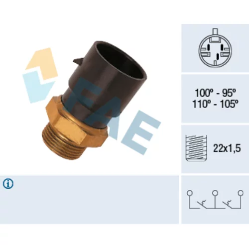 Teplotný spínač ventilátora chladenia FAE 38030