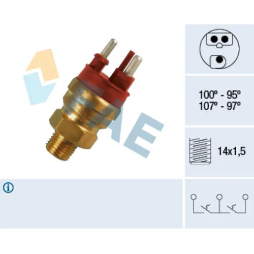 Teplotný spínač ventilátora chladenia FAE 38120