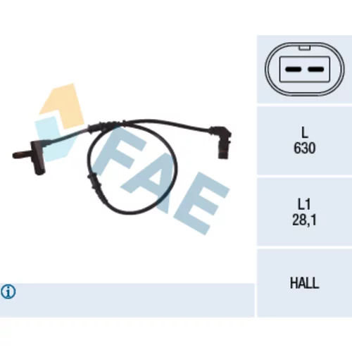 Snímač počtu otáčok kolesa FAE 78052