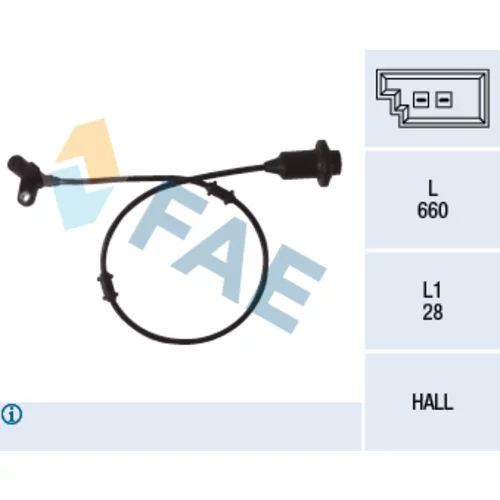 Snímač počtu otáčok kolesa FAE 78072