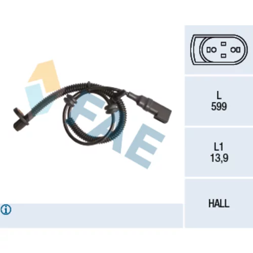 Snímač počtu otáčok kolesa FAE 78146