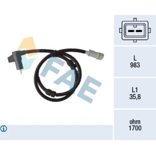 Snímač počtu otáčok kolesa FAE 78370