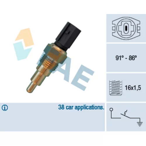 Teplotný spínač ventilátora chladenia FAE 36670