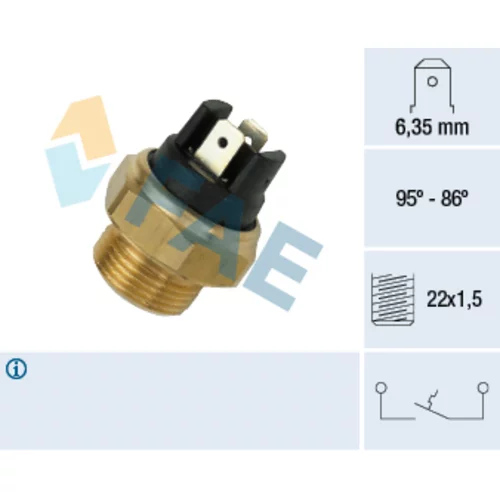 Teplotný spínač ventilátora chladenia FAE 37330