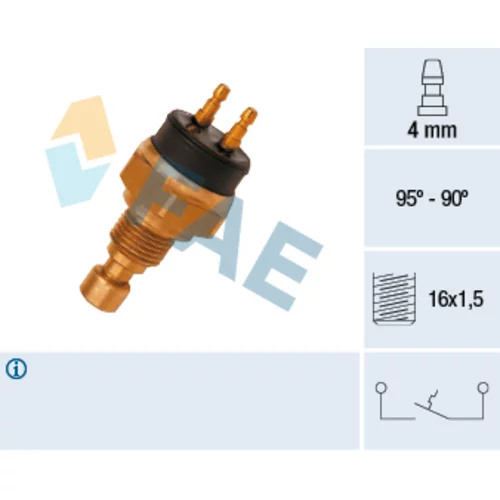 Teplotný spínač ventilátora chladenia FAE 37720