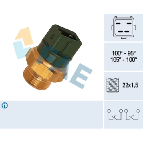 Teplotný spínač ventilátora chladenia FAE 38010