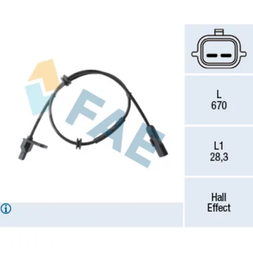 Snímač počtu otáčok kolesa FAE 78512