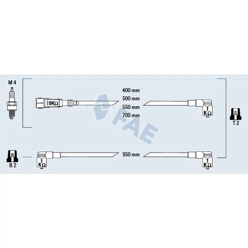 Sada zapaľovacích káblov FAE 85691