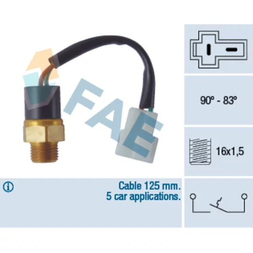 Teplotný spínač ventilátora chladenia FAE 36360