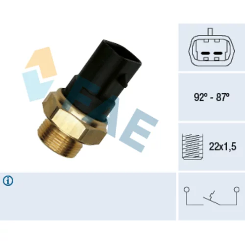 Teplotný spínač ventilátora chladenia 37220 /FAE/