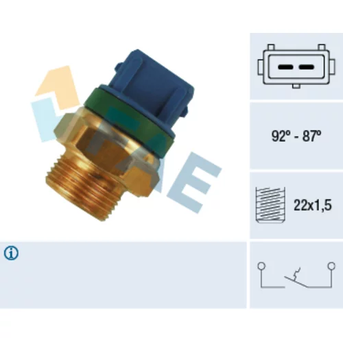 Teplotný spínač ventilátora chladenia FAE 37680