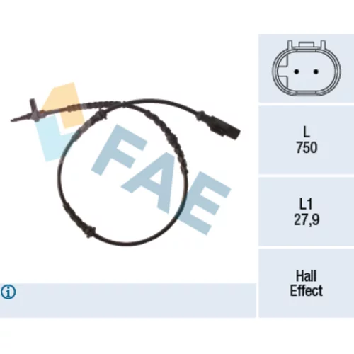 Snímač počtu otáčok kolesa FAE 78265