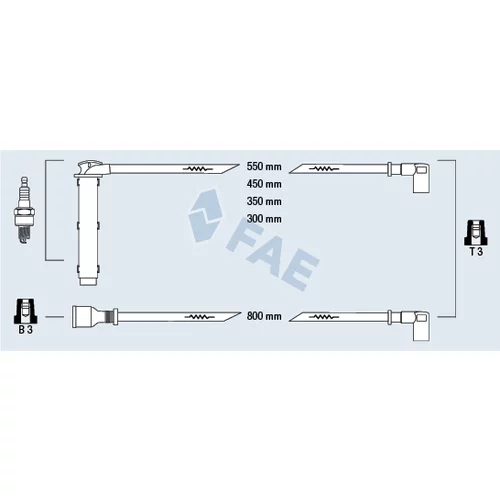 Sada zapaľovacích káblov FAE 85760
