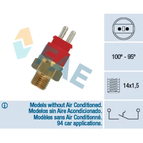 Teplotný spínač ventilátora chladenia FAE 36250