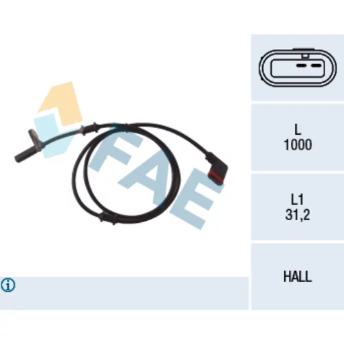 Snímač počtu otáčok kolesa FAE 78037