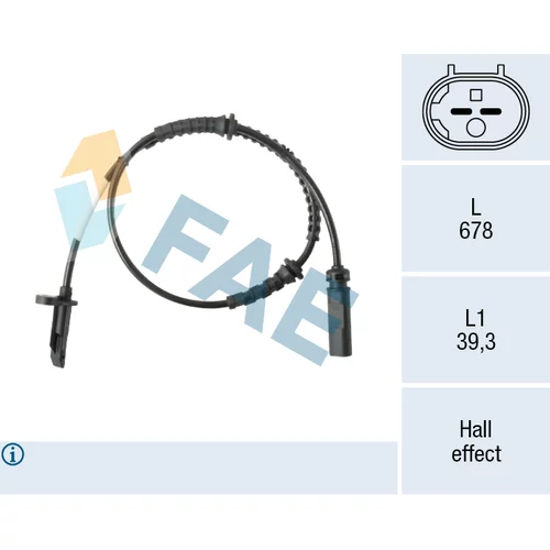 Snímač počtu otáčok kolesa FAE 78625
